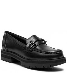 Półbuty na obcasie Clarks czarne