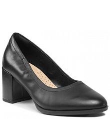 Półbuty na obcasie Clarks czarne