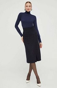 Spódnica midi Silvian Heach  granatowa CVA23169LO