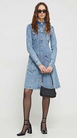 Sukienka mini Moschino Jeans  niebieska 0437.8736