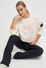 Bluza przez głowę P.E Nation  beżowa 233F035