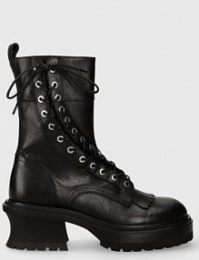 Botki na obcasie AGL  czarne D760500PGDESE