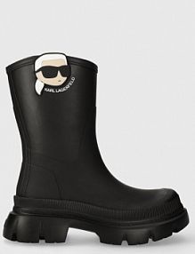 Kalosze Karl Lagerfeld  czarne damskie KL43567.V00