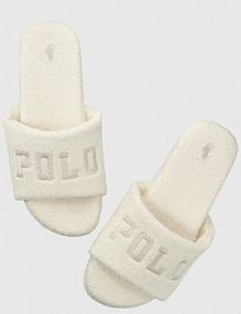 Kapcie Polo Ralph Lauren  beżowe damskie RF104163W