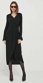 Sukienka maxi Sisley  czarna 4LTHLV049.100