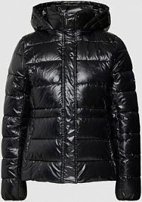 Kurtka pikowana z kapturem Calvin Klein Womenswear czarna damska EAN Shiny Taill Raff