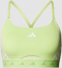 Biustonosz sportowy z wycięciem Adidas Training zielony EAN HZ8618