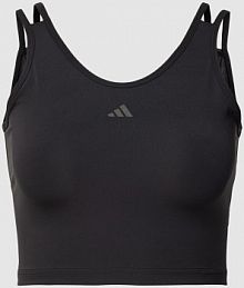 Biustonosz typu bralette z nadrukiem z logo model HIIT Adidas Training czarny EAN IM2652