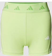 Szorty z wyhaftowanym logo Adidas Training zielone damskie EAN HY4150