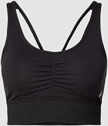 Biustonosz sportowy ze skrzyżowanym tyłem Adidas Training czarny EAN HZ1528