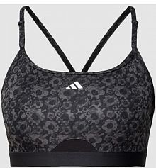 Biustonosz sportowy ze skrzyżowanym tyłem Adidas Training czarny EAN HZ1530