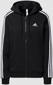 Bluza rozpinana z wyhaftowanym logo ADIDAS SPORTSWEAR czarna damska EAN HZ5743