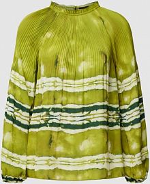 Bluzka z efektem batiku i stójką Zero zielona damska EAN 1081781868