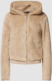 Bluza rozpinana z futerka Only beżowa damska EAN 15300635
