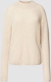 Sweter z dzianiny z okrągłym dekoltem LANIUS beżowy damski EAN 223 13644-00