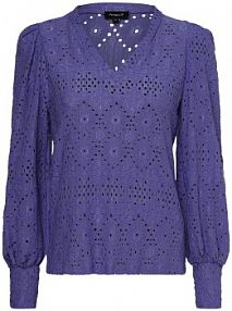 Bluzka  Kobiety lila wypukły wzór tkaniny XS Aygill's damska