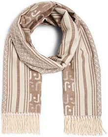 Szalik  Kobiety beżowy wzorzysty ONE SIZE Liu Jo Collection damski