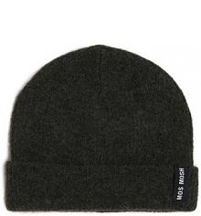 Czapka  z domieszką alpaki Kobiety zielona jednolity ONE SIZE MOS MOSH damska