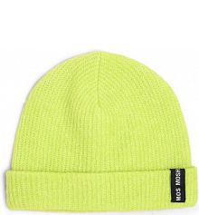 Czapka  z domieszką alpaki Kobiety zielona jednolity ONE SIZE MOS MOSH damska