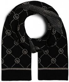 Szalik  Kobiety czarny/złoty wzorzysty ONE SIZE Liu Jo Collection damski