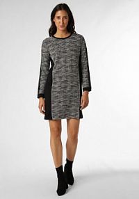 Sukienka  Kobiety czarna/biała wypukły wzór tkaniny XS Liu Jo Collection
