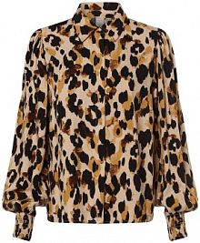 Koszula  Kobiety wiskoza beżowa/czarna/wielokolorowa wzorzysty XS Y.A.S damska