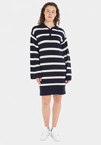 Sukienka dzianinowa Tommy Hilfiger granatowa 