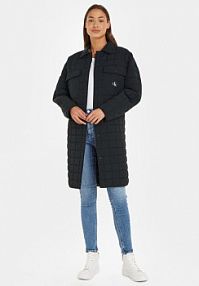 Kurtka przejściowa Calvin Klein Jeans czarna damska Płaszcz przejściowy