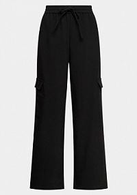 Spodnie eleganckie Moss Copenhagen czarne damskie Materiałowe