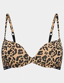 Biustonosz Guess brązowy Z fiszbiną