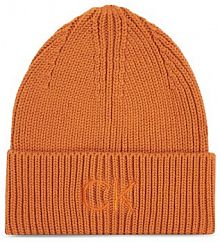 Czapka zimowa Calvin Klein brązowa damska 