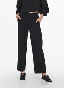 Spodnie eleganckie ONLY czarne damskie Materiałowe 15235076  Loose Fit