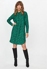 Sukienka ONLY zielona Koszulowa