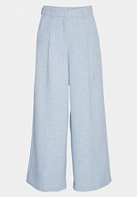 Spodnie eleganckie Moss Copenhagen niebieskie damskie Materiałowe