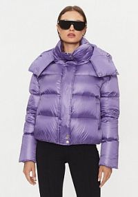 Kurtka puchowa Patrizia Pepe fioletowa damska 