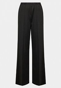 Spodnie eleganckie Edited czarne damskie Materiałowe