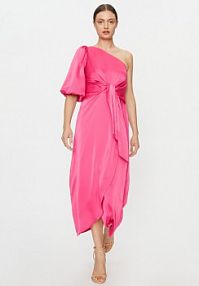Sukienka koktajlowa YAS różowa 