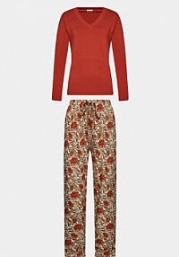 Piżama Selmark pomarańczowa damska 