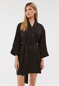 Szlafrok Guess czarny damski 