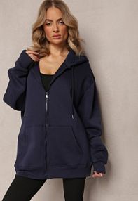 Granatowa Zasuwana bluza z Kapturem Narmione Renee damska