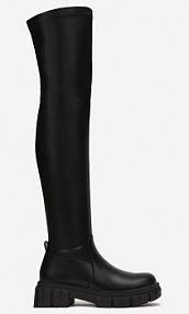 Czarne kozaki za Kolano z Protektorem Tulliara Renee damskie