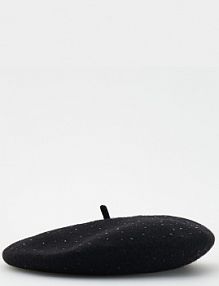 Wełniany beret Reserved czarny 0719V-99X