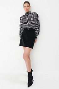 Spódnica mini z paskiem Mohito czarna