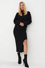 Dzianinowa spódnica midi Mohito czarna