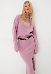 Sweter basic Mohito różowy damski