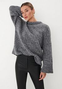 Sweter oversize Mohito szary damski