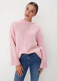 Sweter oversize Mohito różowy damski