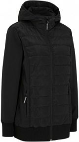 Kurtka pikowana hybrydowa, z różnych materiałów, odpychająca wodę  damska Bonprix