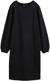 Sukienka dresowa z rękawami balonowymi i rozcięciem  Bonprix