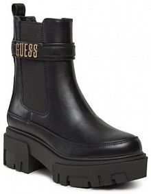 Botki na obcasie Guess czarne